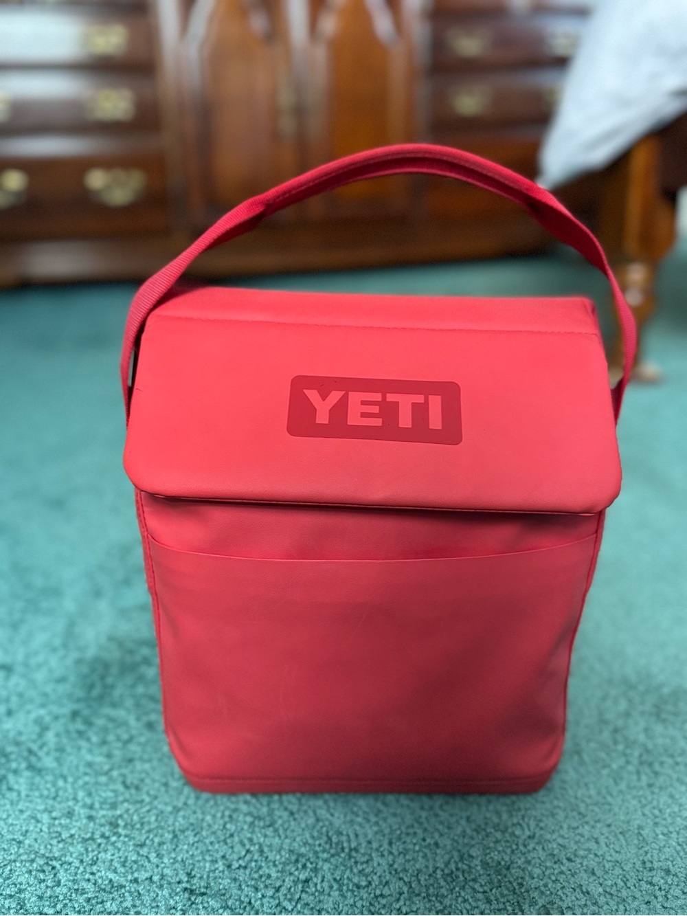 Yeti Red Insulated Toiletry Cooler Bag with Top Handle